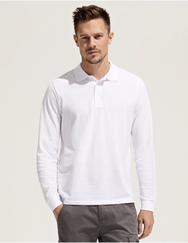 S-03983-Unisex Long Sleeve Polycotton Polo Shirt